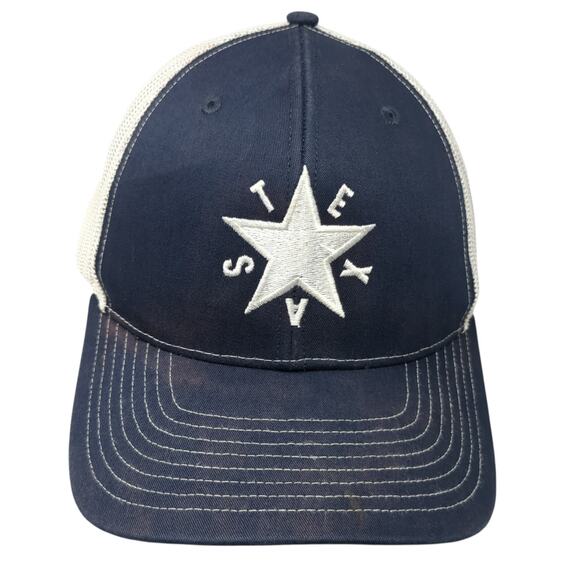 Texas Star Snapback Mesh Back Trucker Hat Blue One Size Richardson - Picture 1 of 10